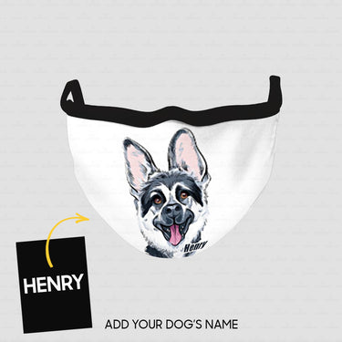 Personalized Dog Gift Idea - Gray Husky Alone For Dog Lovers - Cloth Mask